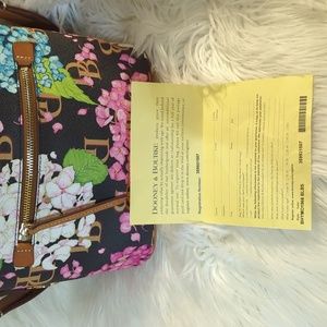 Dooney & Bourke Hydrangea Zip Sac with DB charm